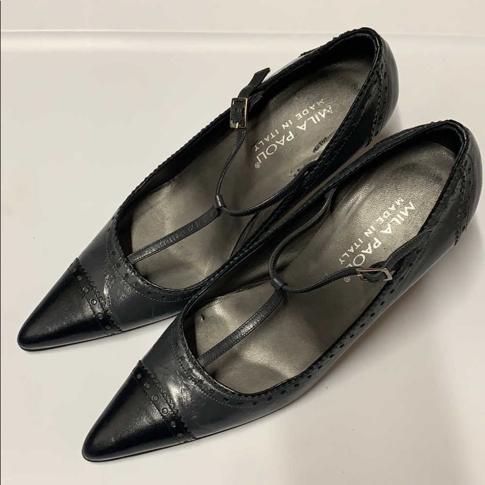 Mila Paoli gray heels made in Italy 6